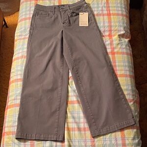 NYDJ Teresa Wide Leg Ankle Lunar Stone colored jeans